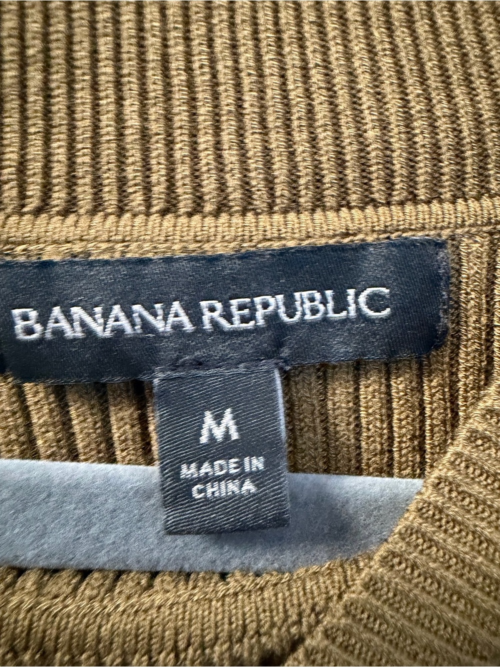 Banana Republic Ribbed Crewneck Sweater in Mustard - Picture 2 of 2